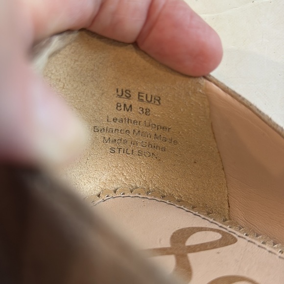 Sam Edelman Size 8 Stillson suede 4” block heel pumps. Camel color neutral chic - Picture 7 of 10